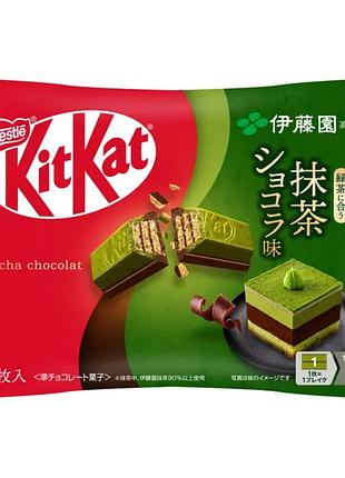 Nestle japan kit kat itoen matcha chocolate вафли со вкусом чая, 9 шт