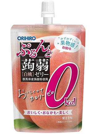Orihiro purunto konjac jelly питне безкалорійне конняку-желе (білий персик), 130 г
