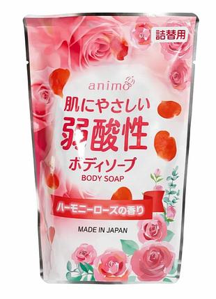 Rocket soap weak acid body soap ph-балансоване мило для тіла, троянда (змінний блок), 340 мл
