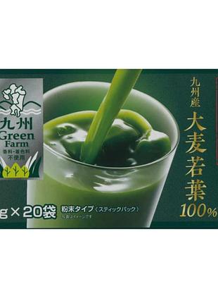 Green farm 100% kyushu barley grass juice чистий аодзіру, 20 стіків