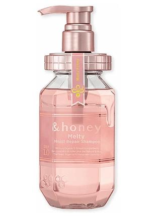 Honey melty moist repair shampoo зволожуючий відновлюючий шампунь для гладкості волосся, 440 мл