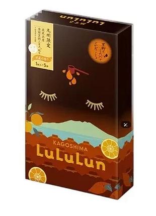Lululun face mask kyushu sweet orange освітлююча маска з екстрактом апельсина, 1 шт х 5 уп