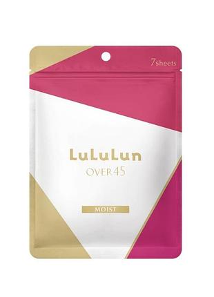 Lululun over45 camellia pink омолоджуюча маска для пружності і зволоження зрілої шкіри, 7 шт