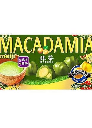 Meiji macadamia matcha макадамія в шоколаді з матча, 63 г