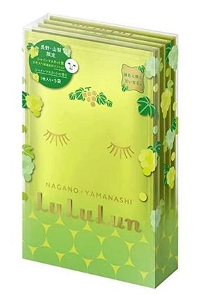Lululun face mask shine muscat омолоджуюча маска з катехінами винограду, 1 шт х 5 уп