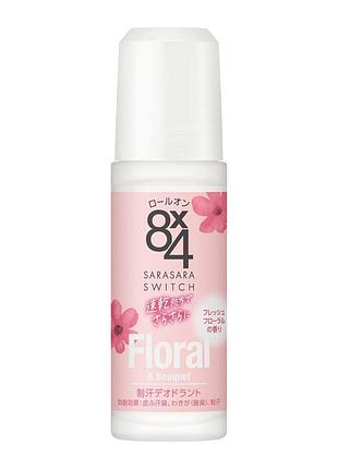 Kao biore 8x4 deodorant roll-on роликовий дезодорант-антиперспірант (квітковий аромат), 45 мл