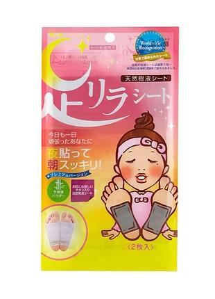 Megumi foot relax sheet titanium детокс-пластыри для ног (титан) 2 шт