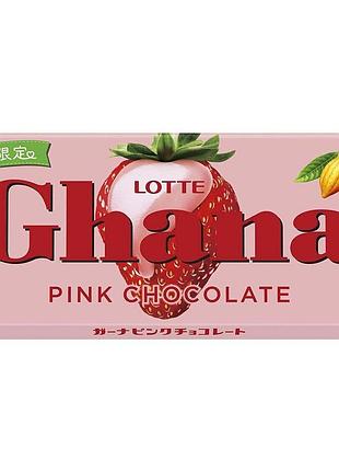 Lotte ghana pink chocolate клубничный шоколад, 45 г