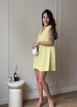 Льняна сукня міні