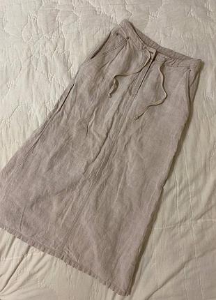 Льняная длинная юбка marks spencer