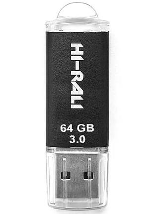 Флеш-накопитель hi-rali rocket series usb 3.0 — 64gb черный