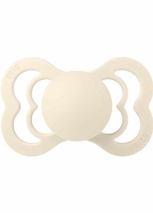 Пустышка bibs supreme silicone symmerical (симметричная) – ivory 0-6 месяцев