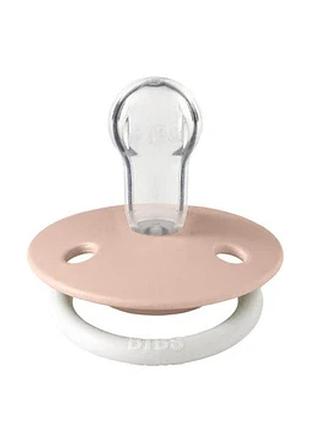Пустышка bibs de lux silicone round (круглая) onesize blush glow (светится в темноте) 0-36 месяцев