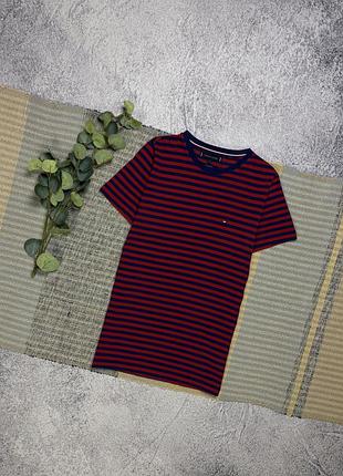 Чоловіча футболка в смужку tommy hilfiger organic cotton
