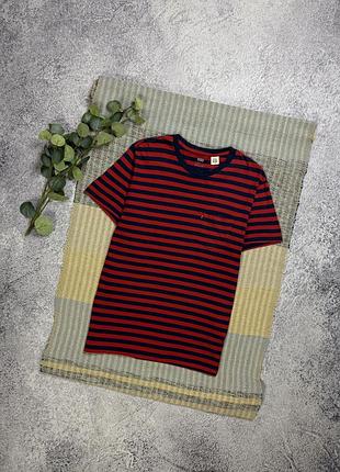Чоловіча базова футболка в смужку levis supima cotton