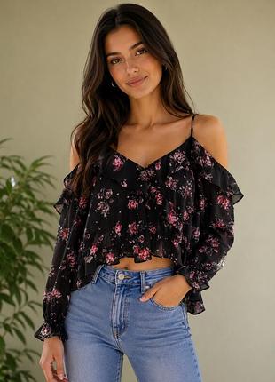 🌸 романтична блуза h&m divided у квітковий принт  легка та жіночна блуза, яка чудово доповнить повсякденні та вечірні образи.