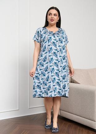 Вискозная сорочка с рукавчиком 3xl
