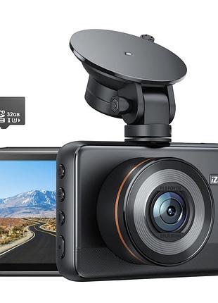 Автомобильный видеорегистратор izeeker id400 4k uhd dash cam 170° | wdr| g-sensor | ночное видение | 32 гб