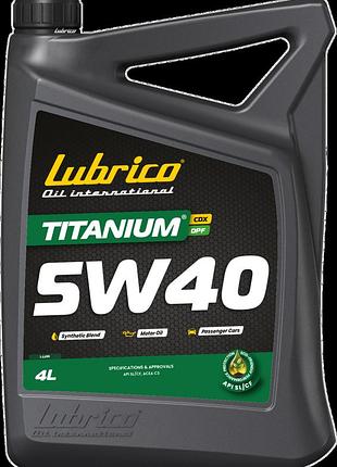 Олива моторна lubrico titanium cdx 5w40 dpf, 4л - api sl/cf, acea c3