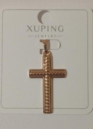 Кулон-крестик xuping из медицинского золота / позолоченный крестик ксюпинг