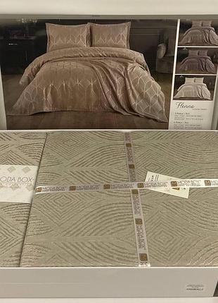 Покривало moda box 240х260 з наволочками henna gri