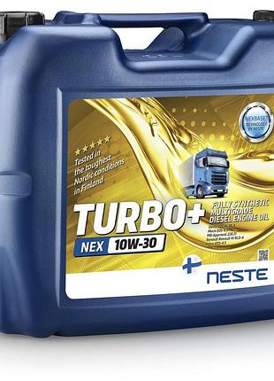 Олива моторна синтетична neste turbo+ nex10w30_20л (api ck-4,cj-4; acea e9, е11; man m3775; vds4.5)