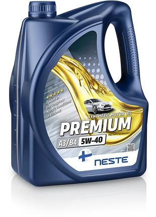Олива моторна синтетична neste premium а3/b4 5w40_ 4л (api sn/cf; vw502/505; mb 229.3)
