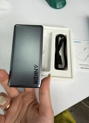 Usb-c хаб anker 343 7-в-1 a8372, dual 4k hdmi, usb 3.0, usb-c pd 100w, sd/microsd, новий, пошкоджена коробка