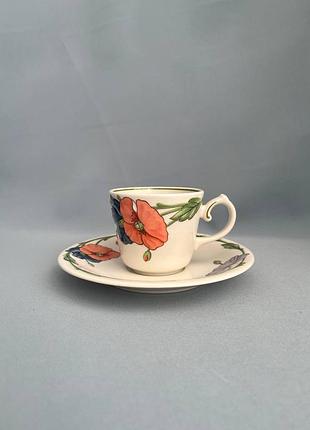 🌺 чайна пара villeroy & boch “amapola” 200 мл