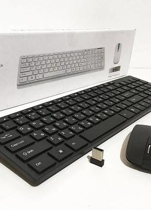 Wireless keyboard и мышь k06, 2.4 ггц, черный