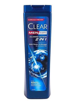 Шампунь-бальзам 225мл 2в1 проти лупи classic action тм clear