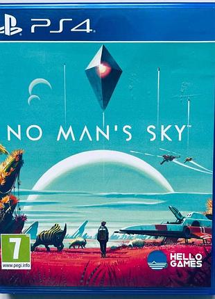 No man's sky + 6 открыток, б/у, русская версия - диск для playstation 4
