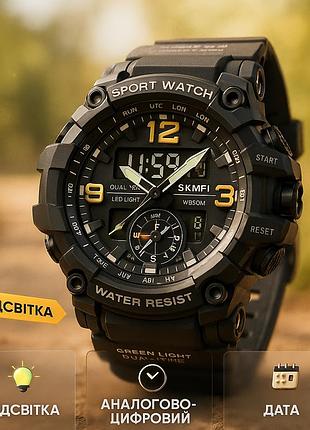 Модные наручные электронные часы skmei 1965bk black, водонепроницаемые наручные часы для мужчин qh-27