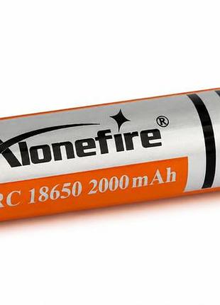 Аккумулятор alonefire brc 18650 li-ion 2000 mah 3.7v для фонарей, приборов и электроники
