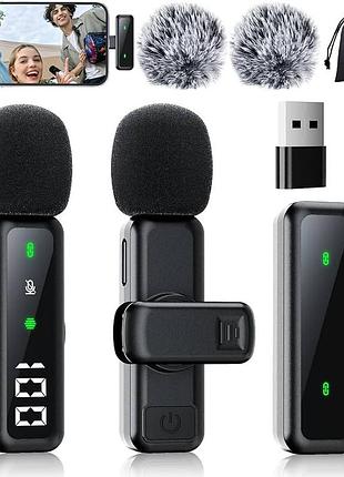 Беспроводной петличный микрофон h67 usb-c 2 шт.
