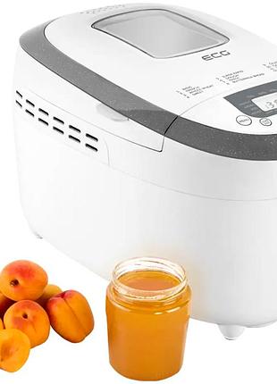 Хлебопечь 850 вт 12 программ для дома 1.25 кг белая ecg mc-0877