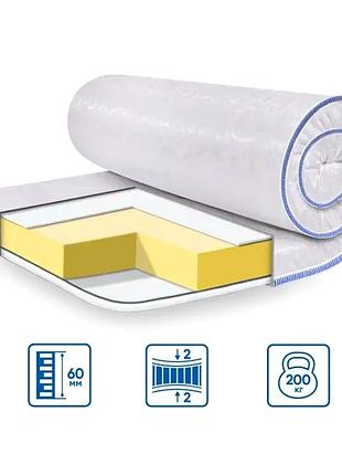 Топер ортопедичний м'який жакард 70х190 для дому eurosleep mc-3519