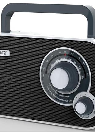 Радіоприймач am fm з телескопічною антеною для дому та вулиці чорний camry mc-1549
