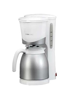 Кофеварка капельная 1 л на 10 чашек для дома белая clatronic mc-3680