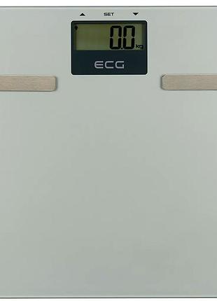 Весы напольные 5 в 1 с жк дисплеем для дома до 150 кг стекло ecg mc-0585