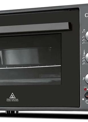 Электродуховка 60 л мощность 1800 вт для кухни конвекция гриль матовый графит castle mc-0335
