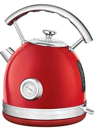Електрочайник 2200 вт 1,7 л для дому червоний profi cook mc-2031