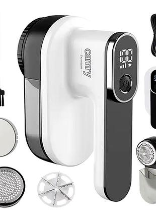 Машинка для удаления катышек три скорости для тканей usb 120 минут работы белый camry mc-1017