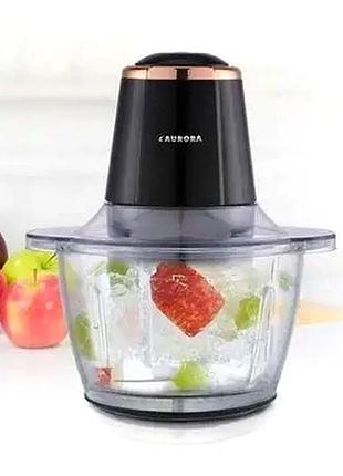 Чоппер 600 вт для кухни с мерным стаканом и венчиком пластик черный aurora mc-2548