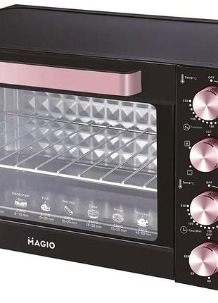 Электродуховка 1500 вт 33 л конвекция для кухни черный magio mc-1977