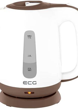 Електрочайник 1.7 л 2200 вт з автовимкненням для дому пластик ecg mc-1988