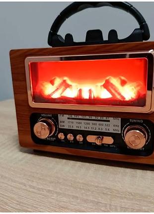 Радіоприймач fm am sw bluetooth з ліхтариком 1800 mah для дому nns mc-3868