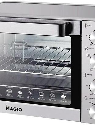 Электродуховка 35 л 1500 вт с конвекцией для кухни нержавеющая сталь magio mc-1971