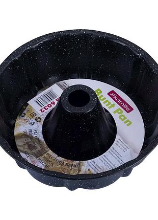 Форма для випікання вуглецева сталь 25 см для кухні чорна kamille mc-3299