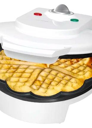 Вафельниця 1200 вт антипригарне покриття для кухні 1 шт білий clatronic mc-3417
